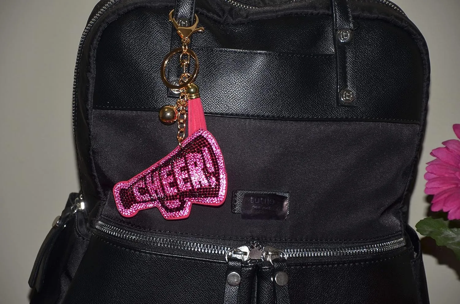 Popfizzy Bling Keychain Accessories for Women - Cute Rhinestone Car Keys Charms, Purse Charms for Handbags