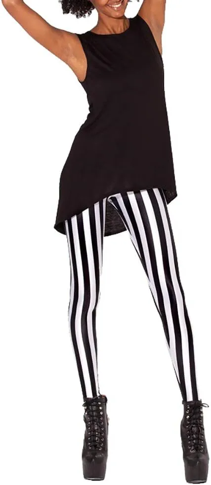 QZUnique Women's Ankle Length Footless Elastic Leggings Yoga Pants