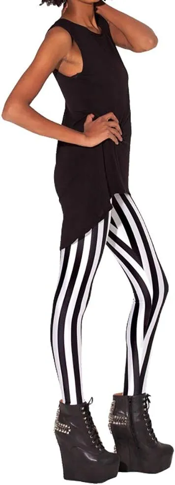 QZUnique Women's Ankle Length Footless Elastic Leggings Yoga Pants