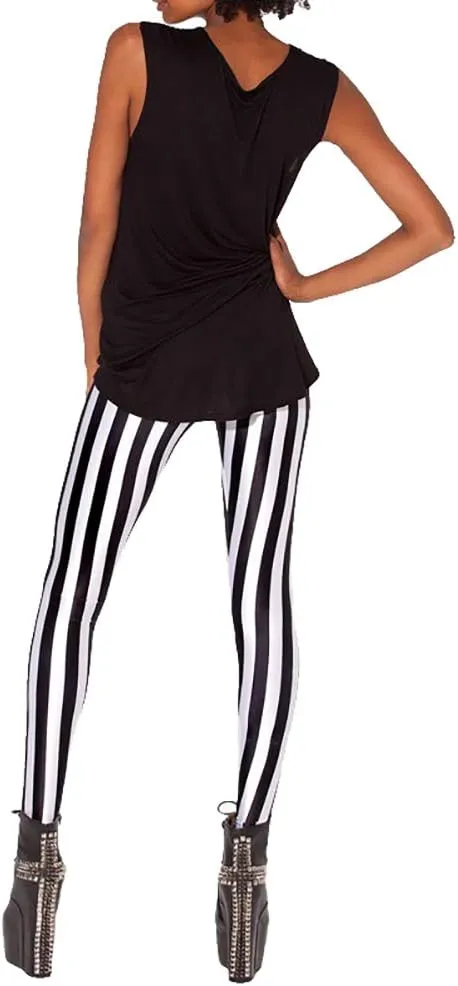QZUnique Women's Ankle Length Footless Elastic Leggings Yoga Pants
