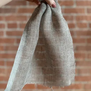 Raw Linen Sheer Pashmina, Ripple fold, NO LINING
