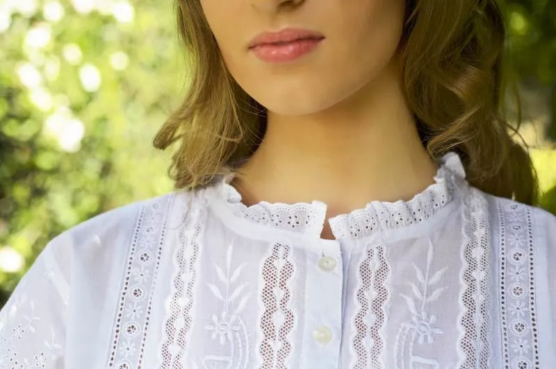 Regency Nightdress - Short-Sleeved Emma Design