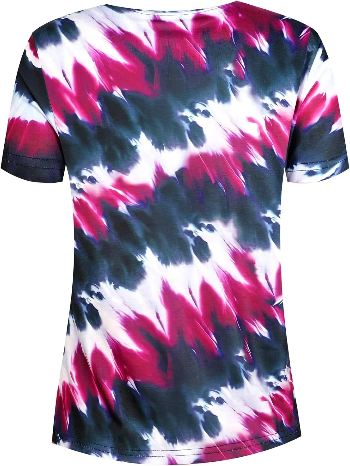 Remidoo Women's Casual Tie Dye Heart Graphic T Shirt Short Sleeve Crewneck Tee Tops