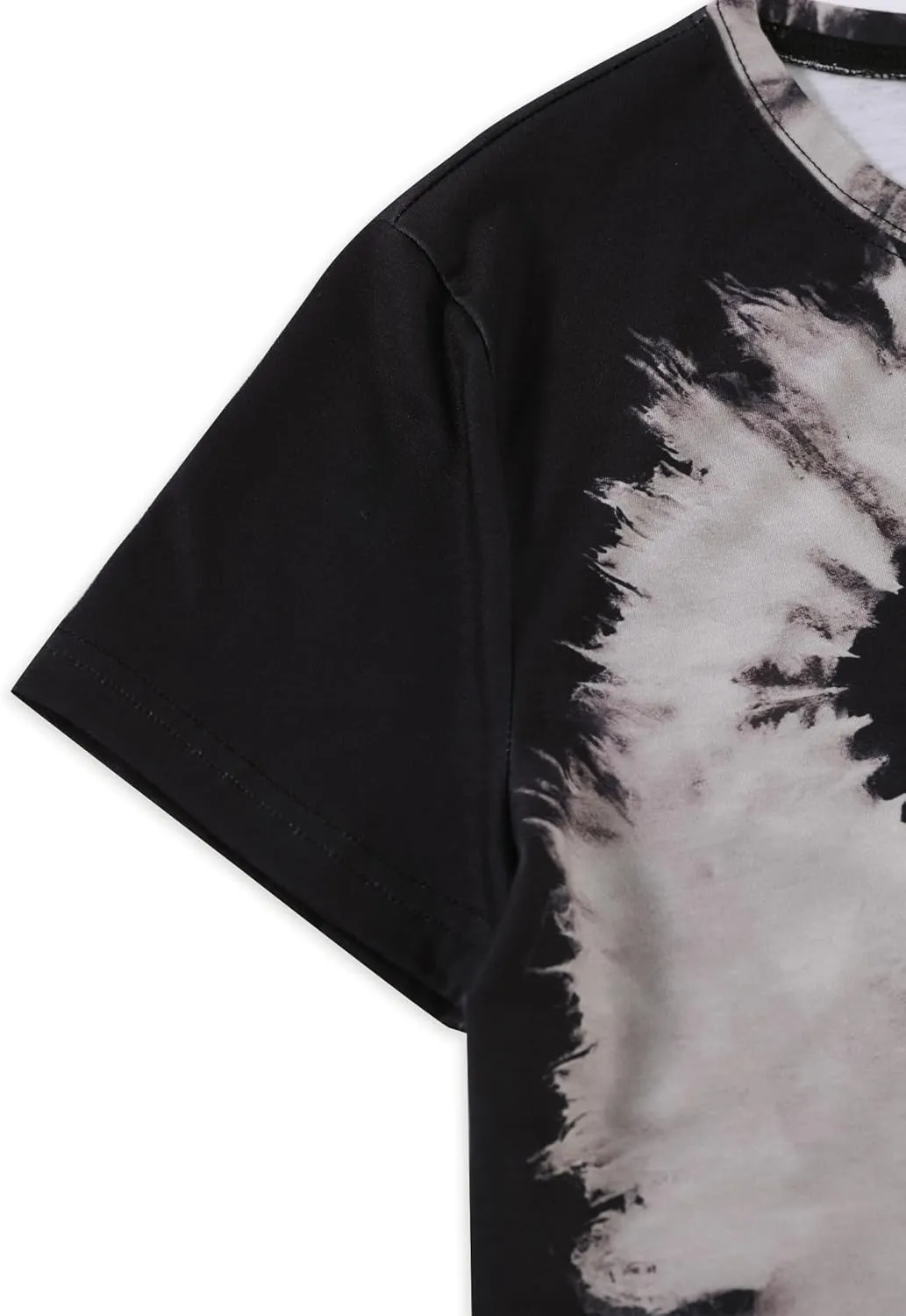 Remidoo Women's Casual Tie Dye Heart Graphic T Shirt Short Sleeve Crewneck Tee Tops