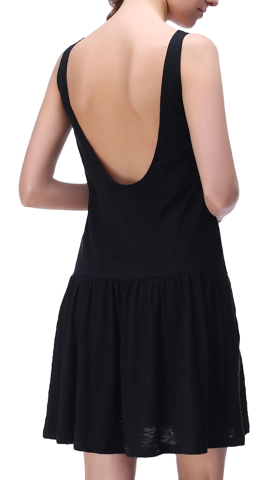 RH Women's Summer Party Beach Tank Backless Sundress Beach Short Top RH2030
