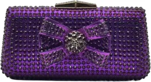 Rhinestone Bags Evening Clutch Bag Purses and Handbag Shoulder Bag Shiny Crystal Clutch Purse Party Bag Banquet Bag(Purple)