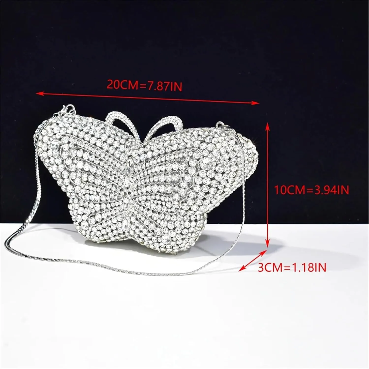 Rhinestone Bags Female Diamonds Cute Handbags Ladies Bridal Party Butterfly Shape Clutches Elegant Banquet Purse Evening Bags