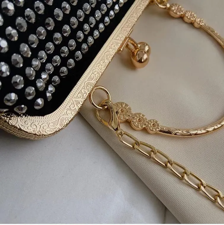 Rhinestone Bags Ladies Sparkling Elegant Formal Evening Clutches Purses Handbags Crystal Crossbody Bags(Color:C,Size:one Size)