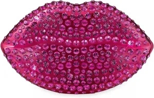 Rhinestone Bags Lip Shape Clutch Bag Rhinestones Clear Wedding Evening Party Kiss Purse Women Handbag