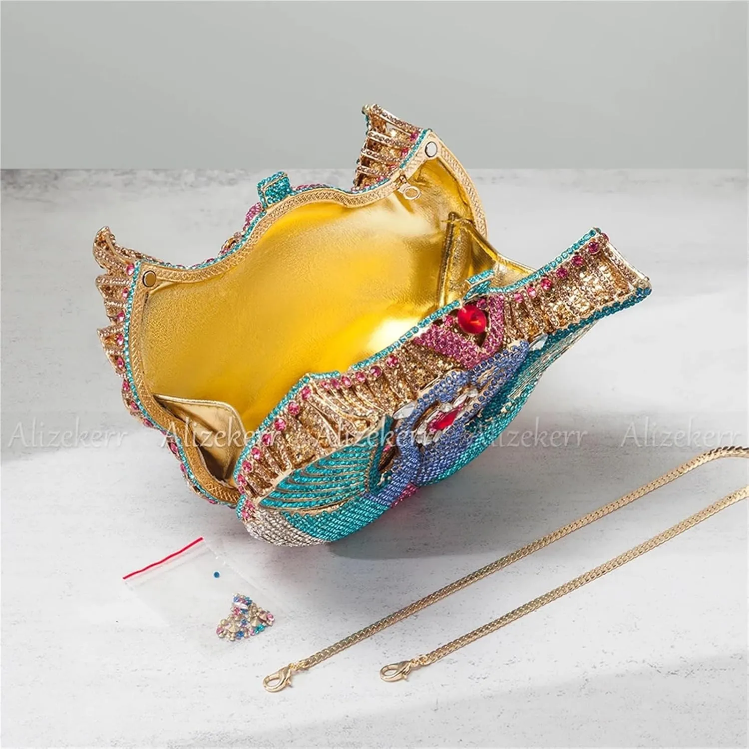 Rhinestone Bags Swan Shaped Rhinestone Evening Bags Women Gorgeous Diamond Metal Clutch Purses And Handbags Wedding Party