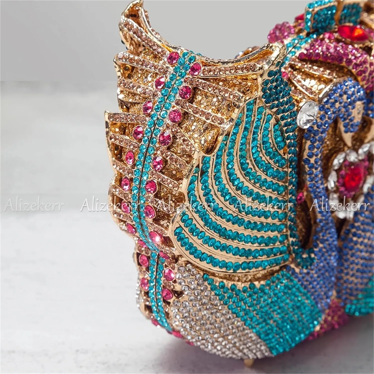 Rhinestone Bags Swan Shaped Rhinestone Evening Bags Women Gorgeous Diamond Metal Clutch Purses And Handbags Wedding Party