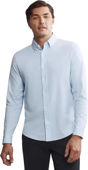 Rhone Men's Commuter Shirt, Performance Dress Shirts for Men, Machine Washable, Wrinkle Resistant, Classic Fit (Business Blue, XX-Large)
