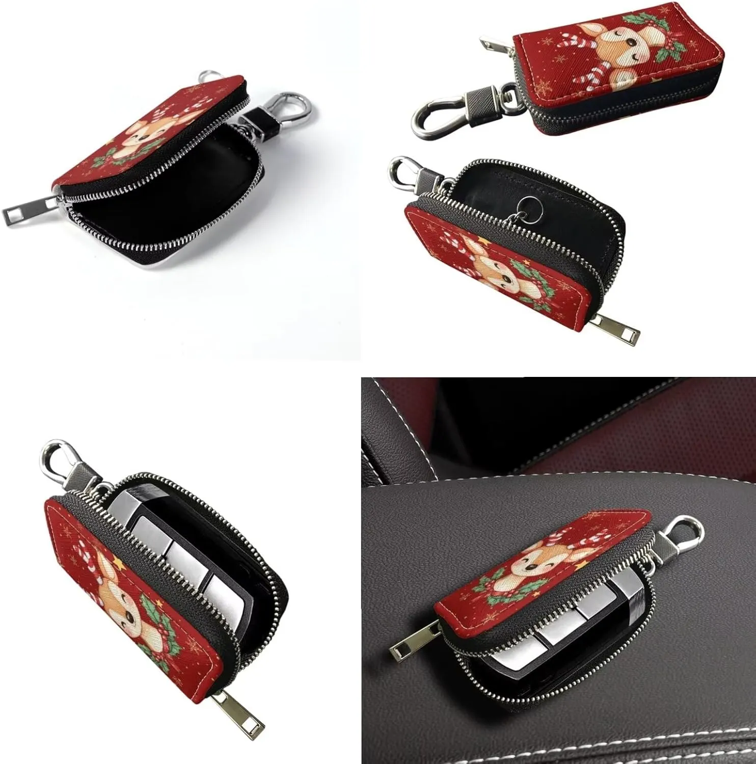 Rnyleeg Crossbody Bag for Women Leather Hobo Handbag with Pocket Bucket Bag with 2 pcs Adjustable Strap Matching Car Key Case