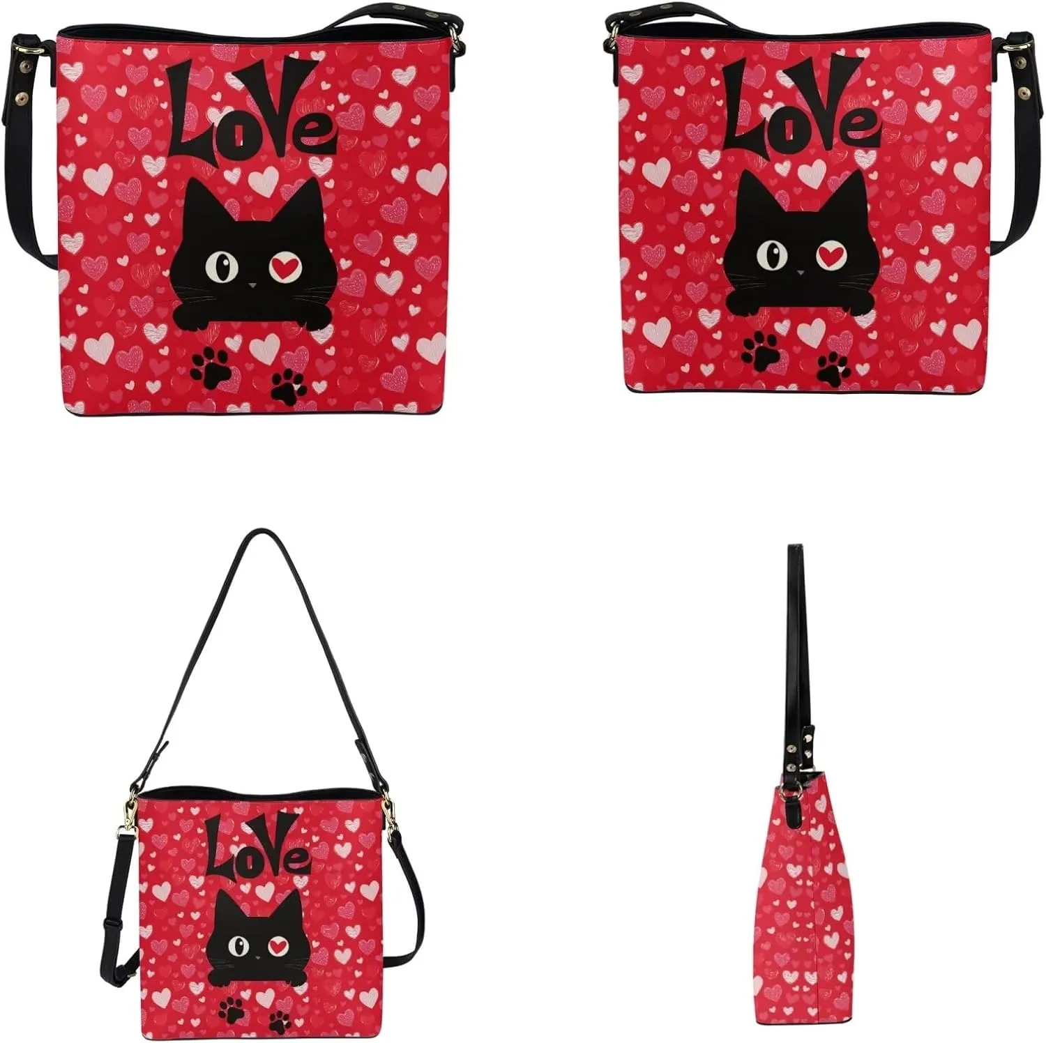 Rnyleeg Leather Crossbody Bags for Women Large Capacity Hobo Bag with 2 PCS Adjustable Strap Matching Waterproof Wallet Purse