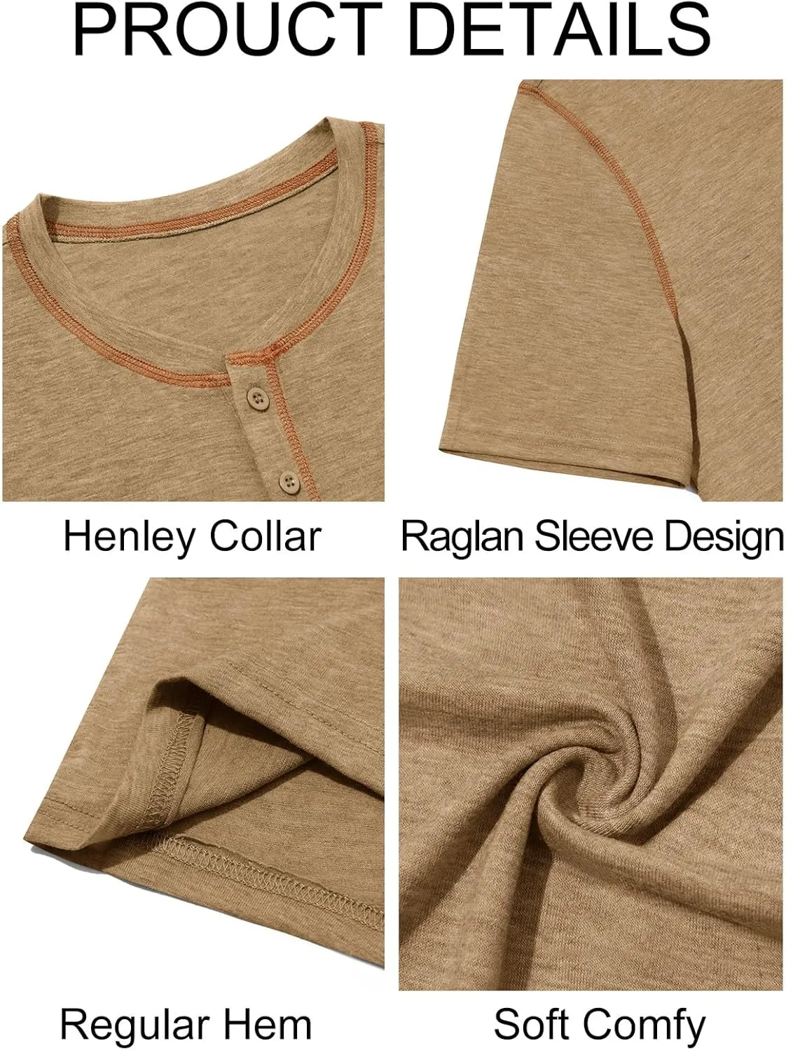 Runcati Mens Henley Shirts Short Sleeve Casual Lightweight Stretchy Basic Tee Summer Vintage T-Shirts