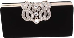 SAFIGLE Glamorous Dinner Bag Rhinestone Crown Evening Bag Wedding Clutch for Cocktail Party Banquet