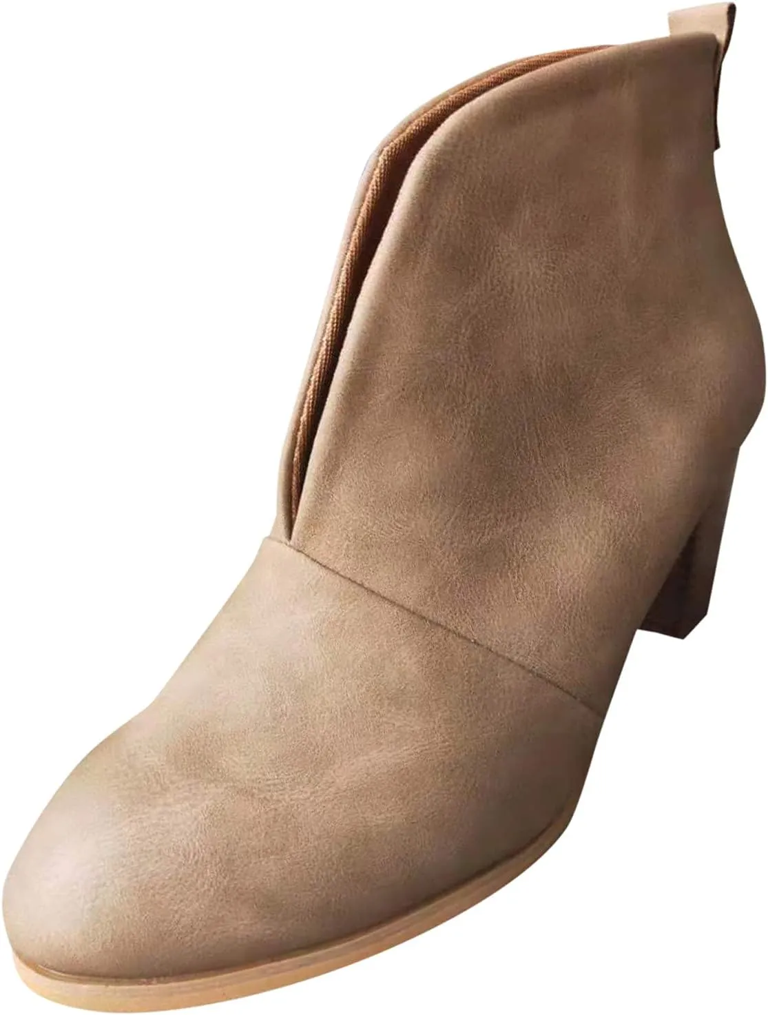 SBGMoSJ Mens Black Ankle Boots with Zipper Womens Low Wedge Heel Ankle Booties Fall Booties for Women 2023 No Heel Black Ankle Booties for Women Woman Boots