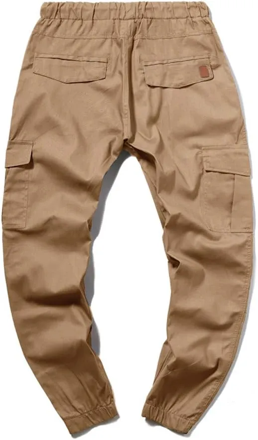 sdbrld Cargo Pants For Men Mens Cargo Pants Solid Drawstring Sport Jogger Cargo Pants Outdoor Casual Hiking Trousers Panrts