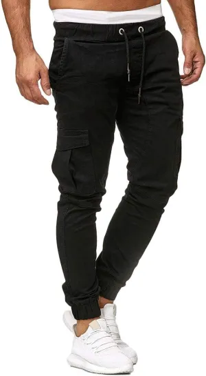 sdbrld Cargo Pants For Men Mens Cargo Pants Solid Drawstring Sport Jogger Cargo Pants Outdoor Casual Hiking Trousers Panrts