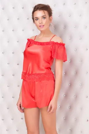 Seductive off shoulder flirty cami & shorts Night suit