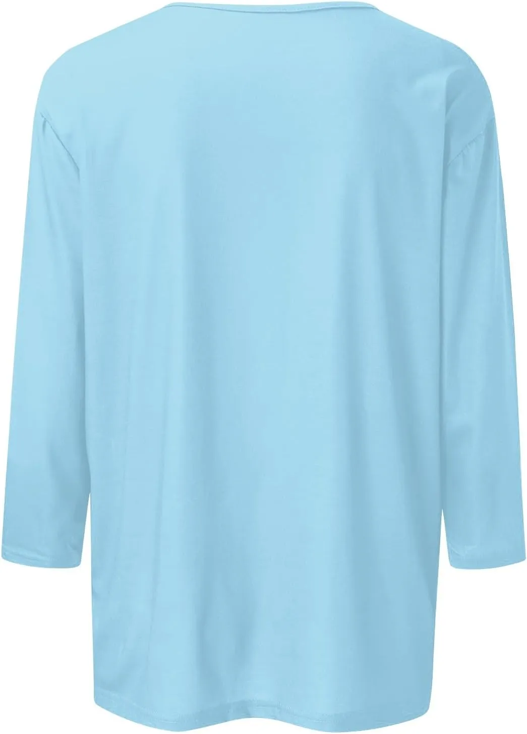 Segaven 3/4 Length Sleeve Womens Tops Trendy Solid Color Crewneck T Shirts Summer Basic Tunic Tees Casual Dressy Blouses