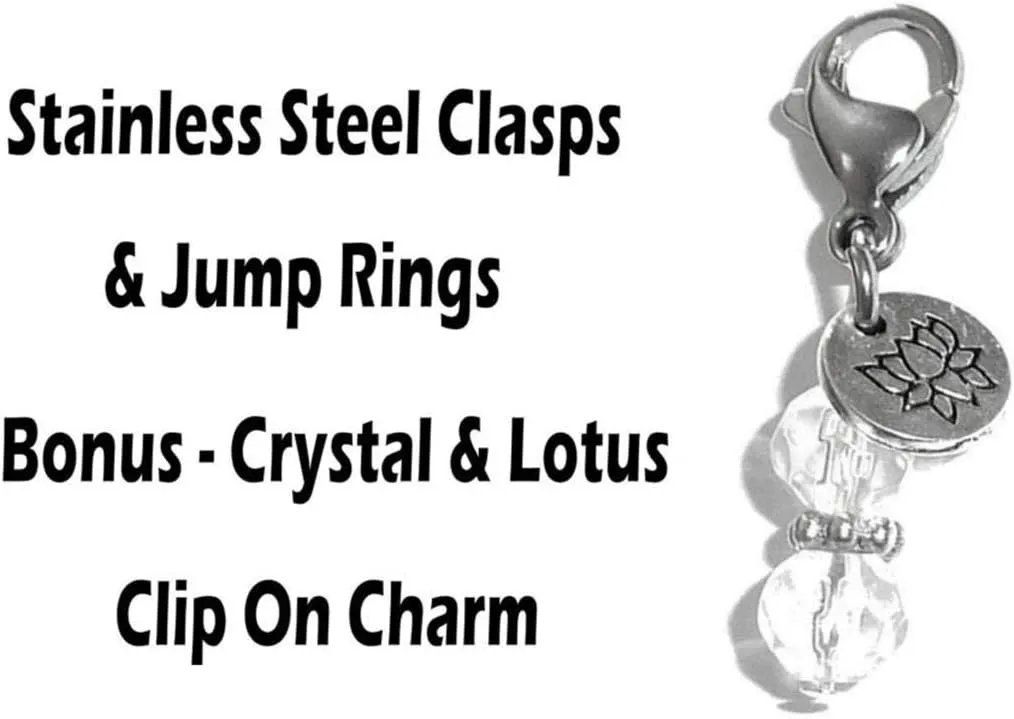 Set Of 4 Clip On Charms, Build Your Own Bracelet, Bag, Purse, Handbag, Message, Inspirational, Keychain, Zipper Pull, Jewelry