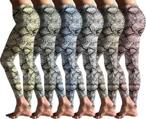 Sexy Basics Women's Ultra Soft Brushed Skinny Pant Long Leggings - One Size Fits Most S-XL, 2X-3X-Multi Packs