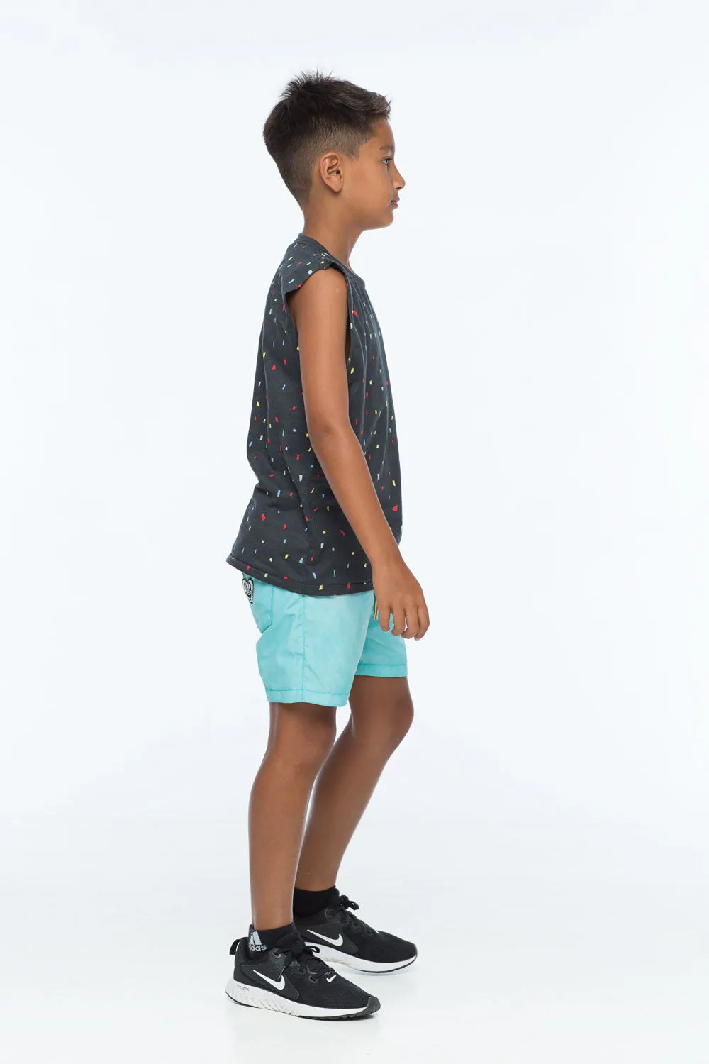 SHAPES TANK TOP CHARCOAL