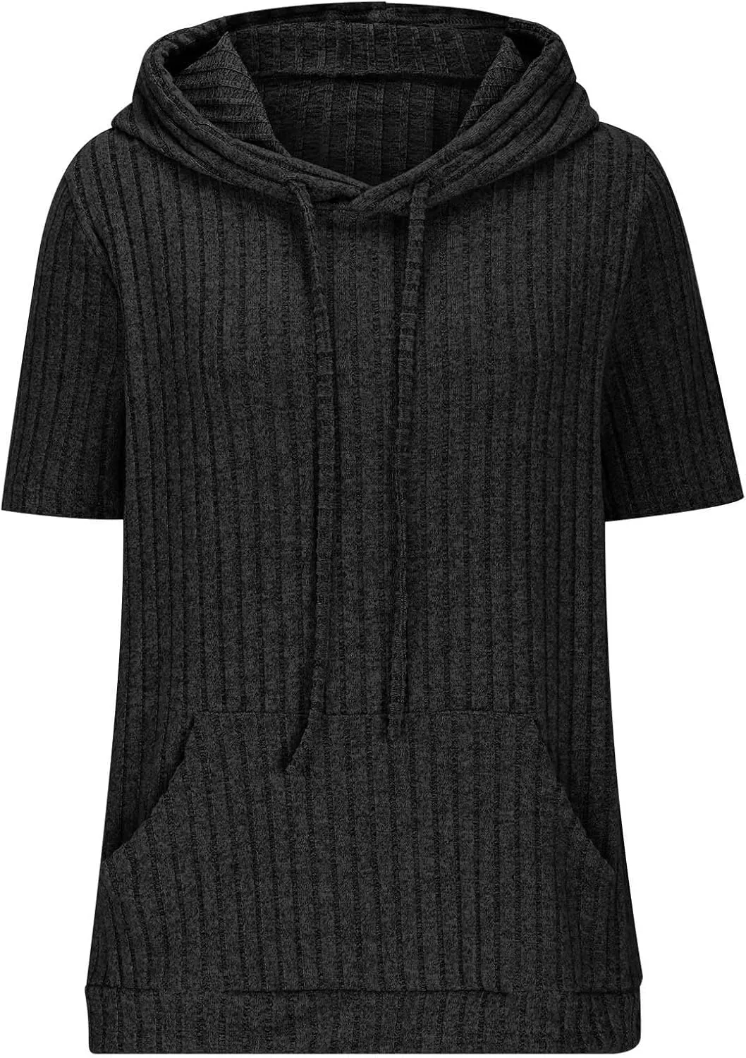 Short Sleeve Hoodies for Women Pullover Oversized Sweatshirts Trendy Casual Shirts Tunic Tops with Pockets Clothes Outfits