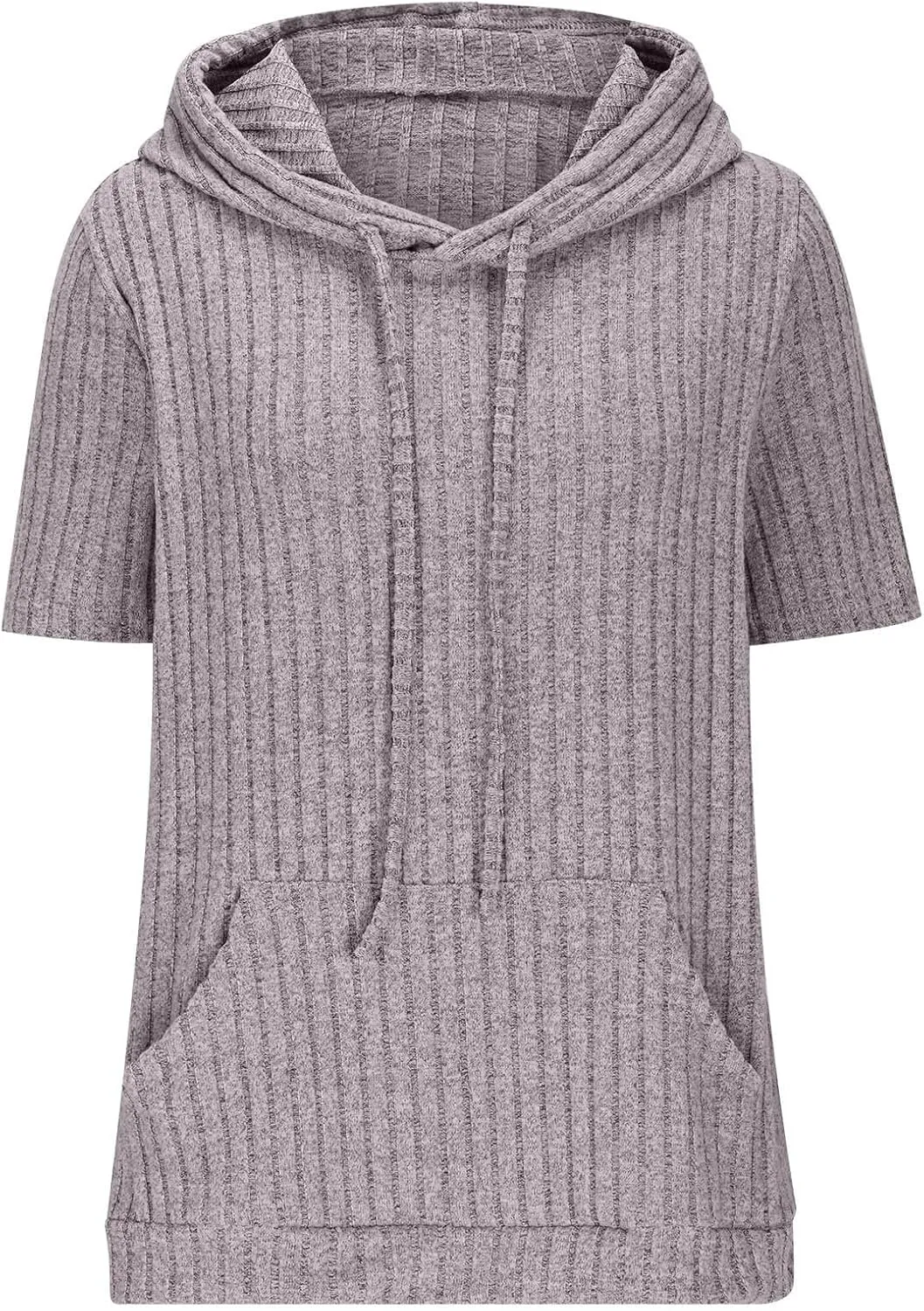 Short Sleeve Hoodies for Women Pullover Oversized Sweatshirts Trendy Casual Shirts Tunic Tops with Pockets Clothes Outfits