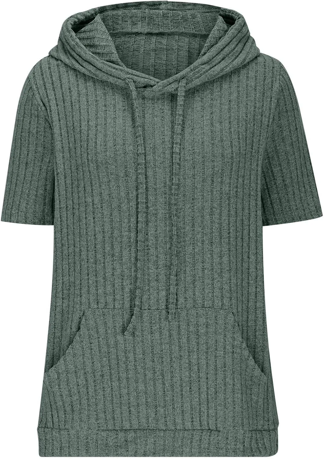 Short Sleeve Hoodies for Women Pullover Oversized Sweatshirts Trendy Casual Shirts Tunic Tops with Pockets Clothes Outfits