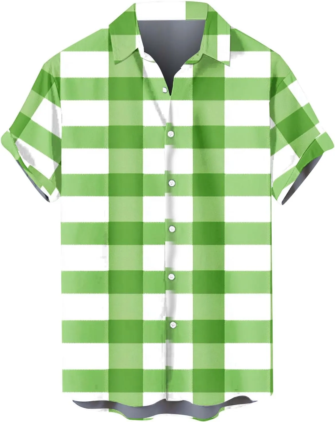 Short Sleeve Summer Tops for Women Plaid Button Down Shirts Casual Loose Fit Shirt Tops Business Work Tees Blouses