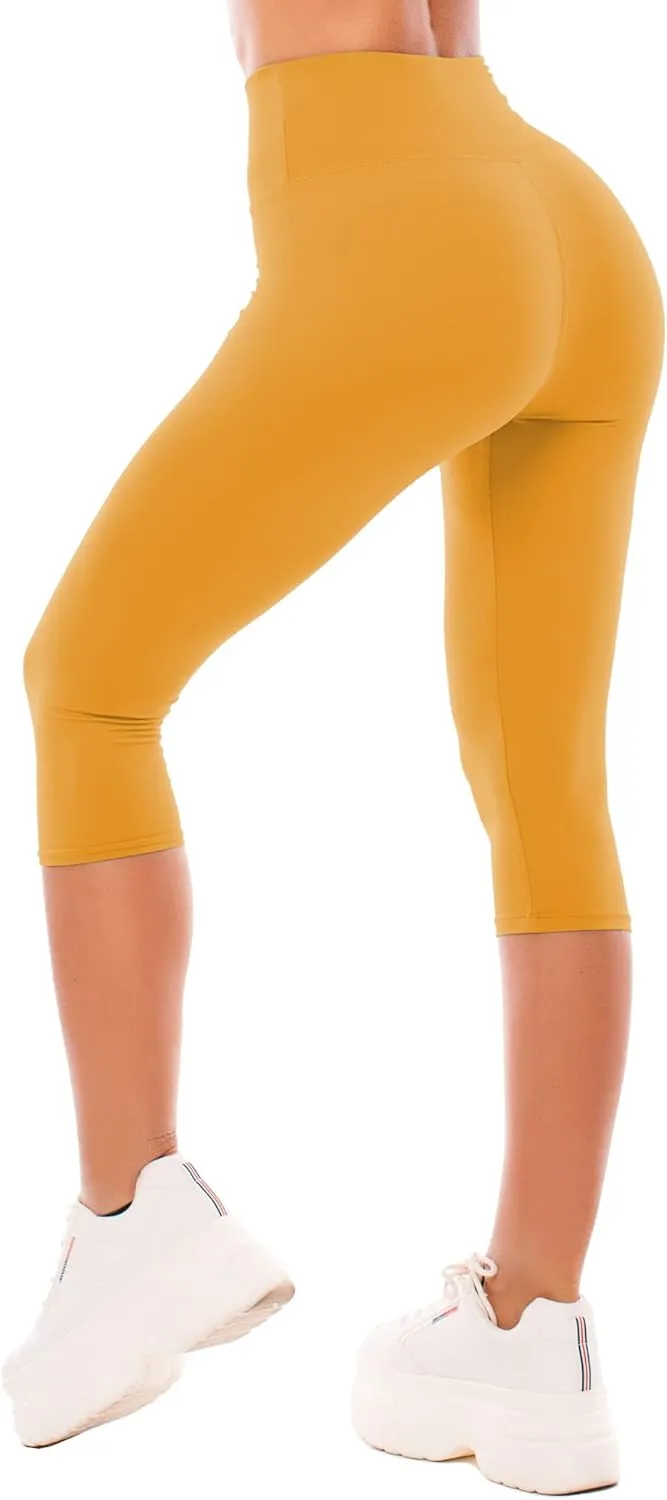 SINOPHANT High Waisted Leggings for Women - Full Length Capri Buttery Soft Yoga Pants for Workout Athletic
