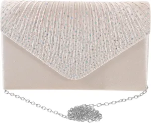 Sleek and Compact Evening Purse Rhinestone Women's Wedding Clutch Bag Polyester Handbag for Formal Events