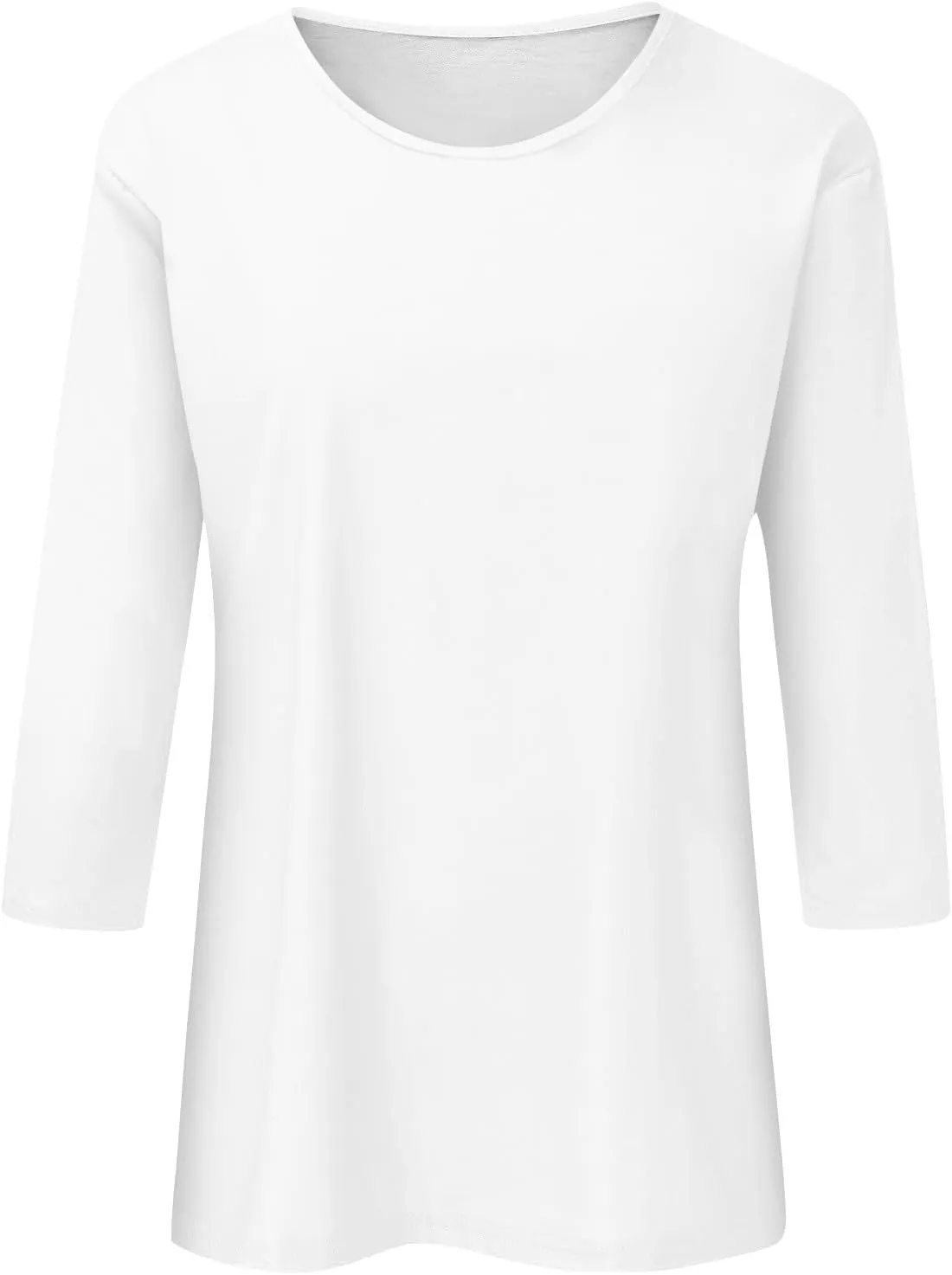 slqdgmryz 3/4 Sleeve Shirts for Women Loose Fit Crewneck Dressy Casual Tops Lightweight Solid Color Comfy Cute T Shirts