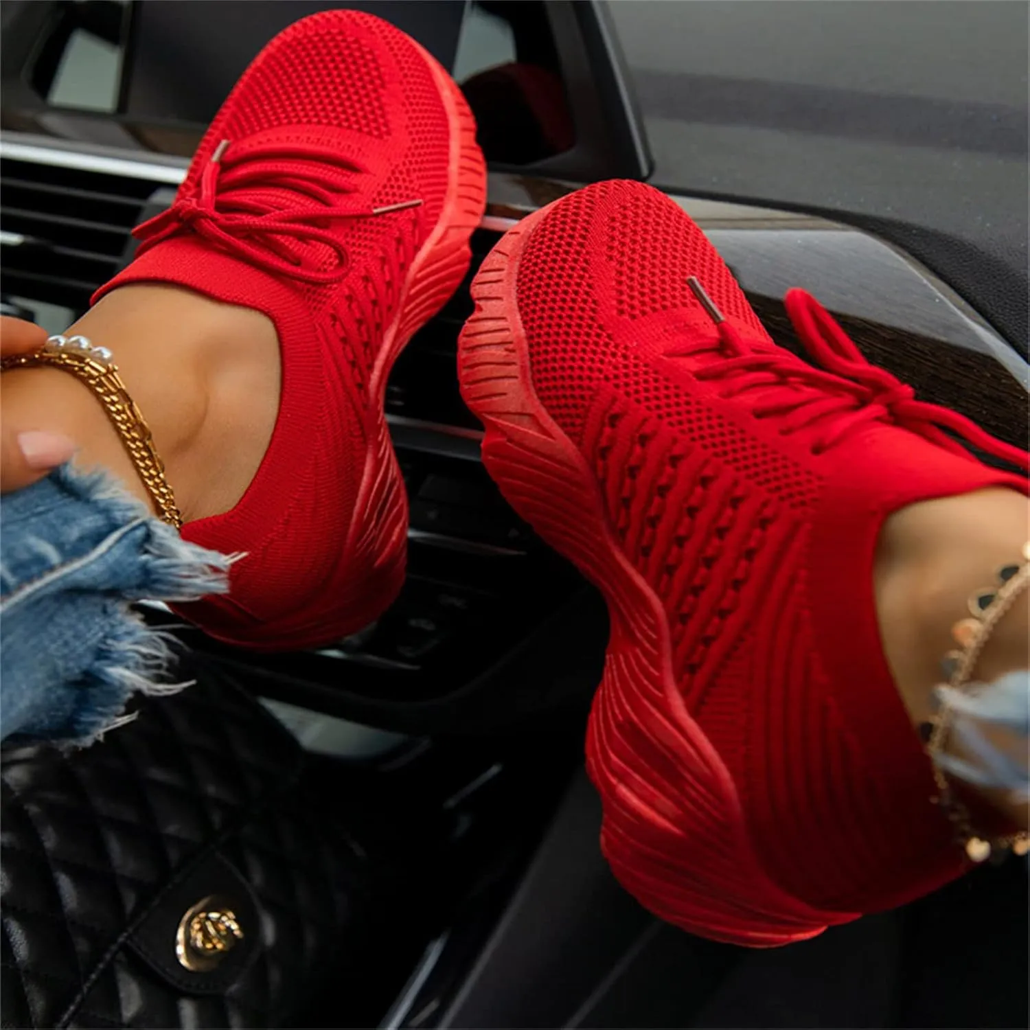Sneakers For Women Trendy 2025 Slip On Walking Running Tennis Shoes Breathable Athletic Workout Lightweight Sneakers