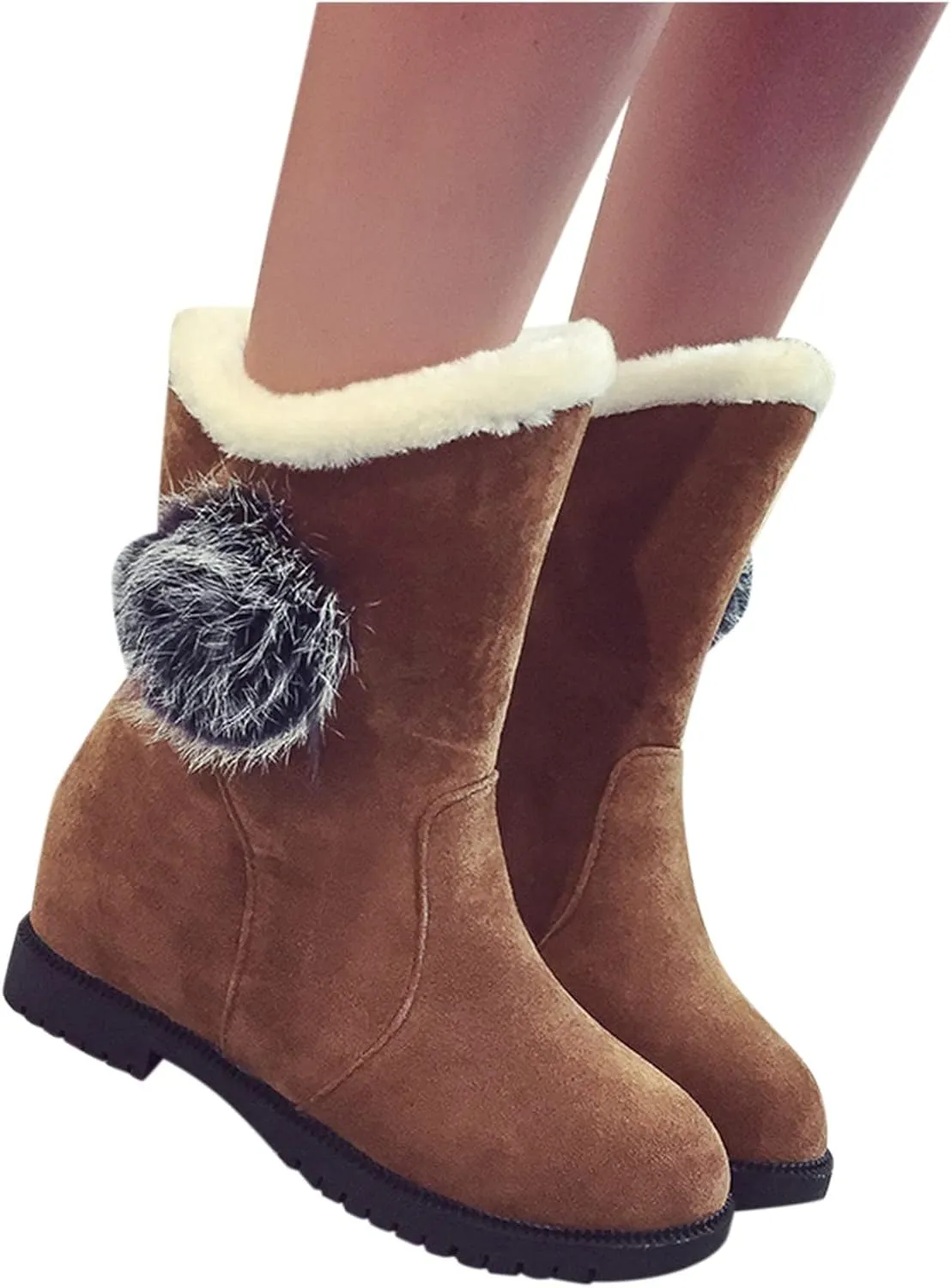 Snow Boots for Women Cute Snow Boots for Women 8.5 Wide Extra Wide Winter Boots for Women Women Waterproof Boots for Work Womens Winter Ankle Boots No Heel