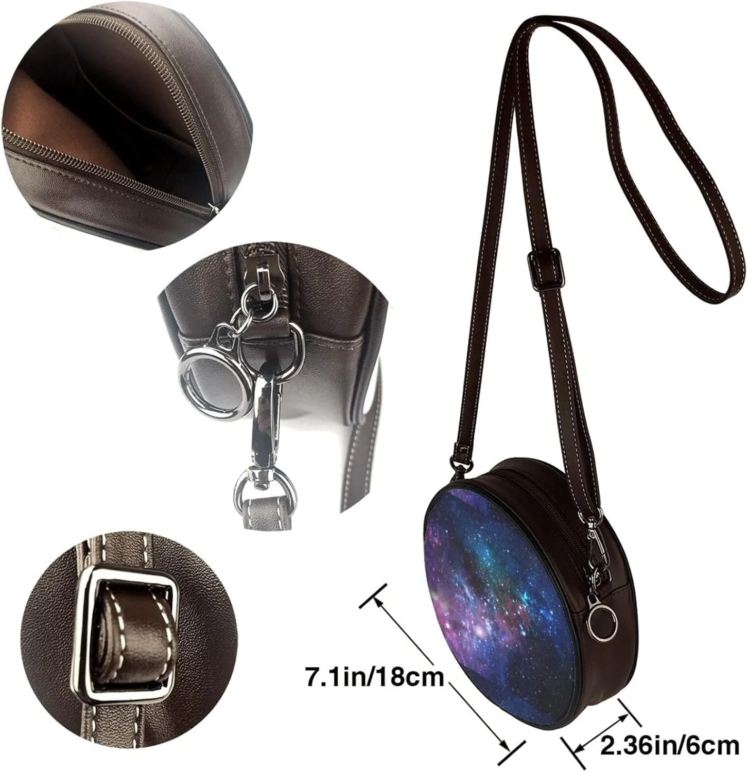 Stylish Handbags Purse Sleek Crossbody Bag with Top Zipper