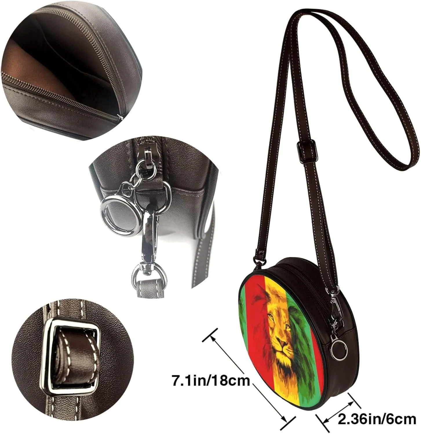 Stylish Handbags Purse Sleek Crossbody Bag with Top Zipper