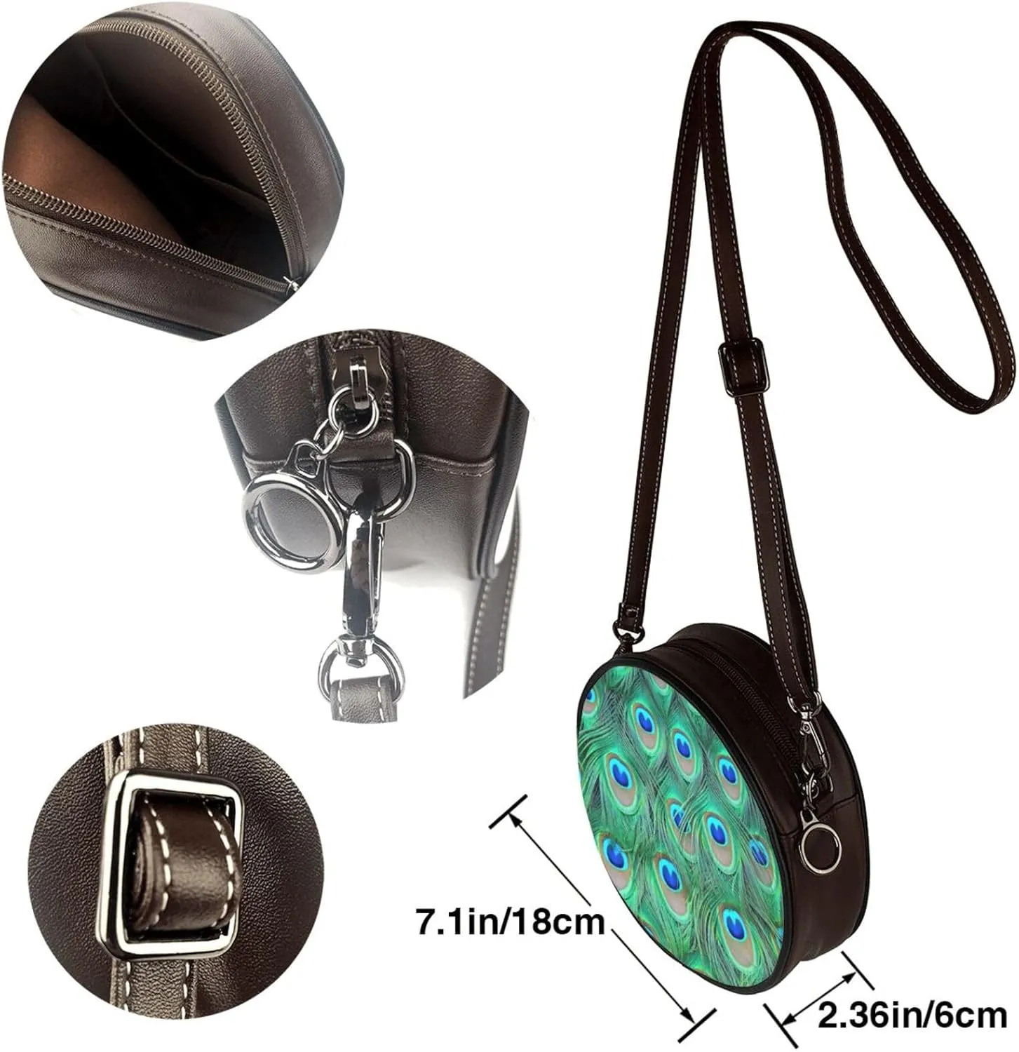 Stylish Handbags Purse Sleek Crossbody Bag with Top Zipper