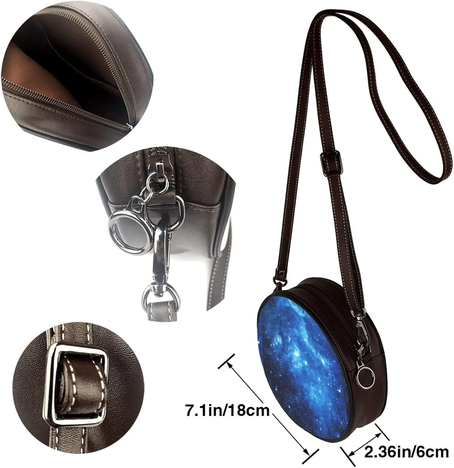 Stylish Handbags Purse Sleek Crossbody Bag with Top Zipper