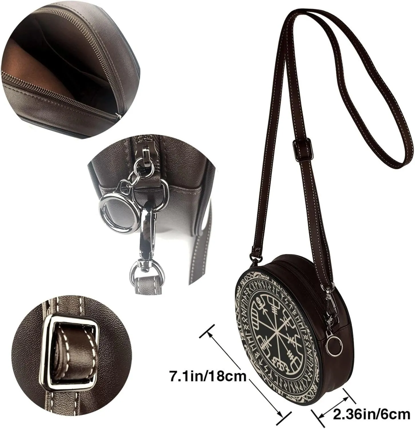 Stylish Handbags Purse Sleek Crossbody Bag with Top Zipper