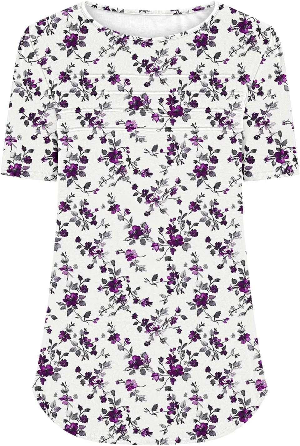 Summer Tops for Women 2025 Short Sleeve Floral Print Graphic Tees Trendy Boho Tops Dressy Casual Tunic Hawaiian Shirt