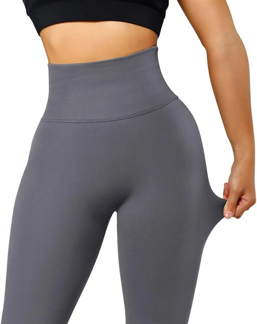 SUUKSESS Women Scrunch Butt Lifting Seamless Leggings Booty High Waisted Workout Yoga Pants