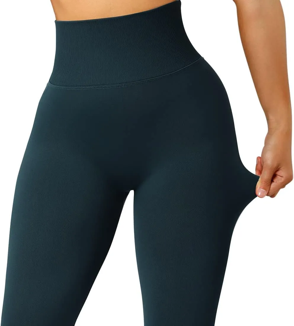 SUUKSESS Women Scrunch Butt Lifting Seamless Leggings Booty High Waisted Workout Yoga Pants