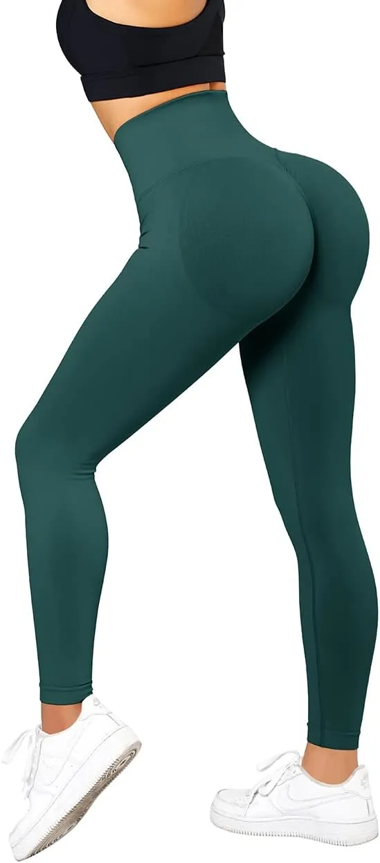 SUUKSESS Women Scrunch Butt Lifting Seamless Leggings Booty High Waisted Workout Yoga Pants