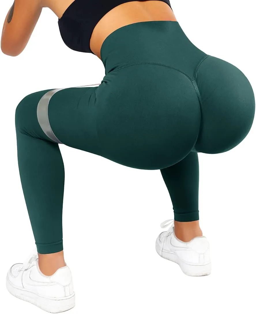 SUUKSESS Women Scrunch Butt Lifting Seamless Leggings Booty High Waisted Workout Yoga Pants