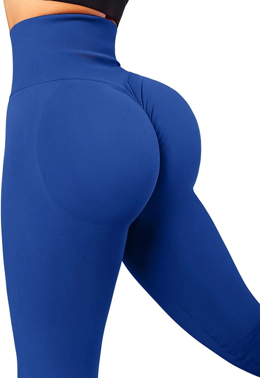 SUUKSESS Women Scrunch Butt Lifting Seamless Leggings Booty High Waisted Workout Yoga Pants