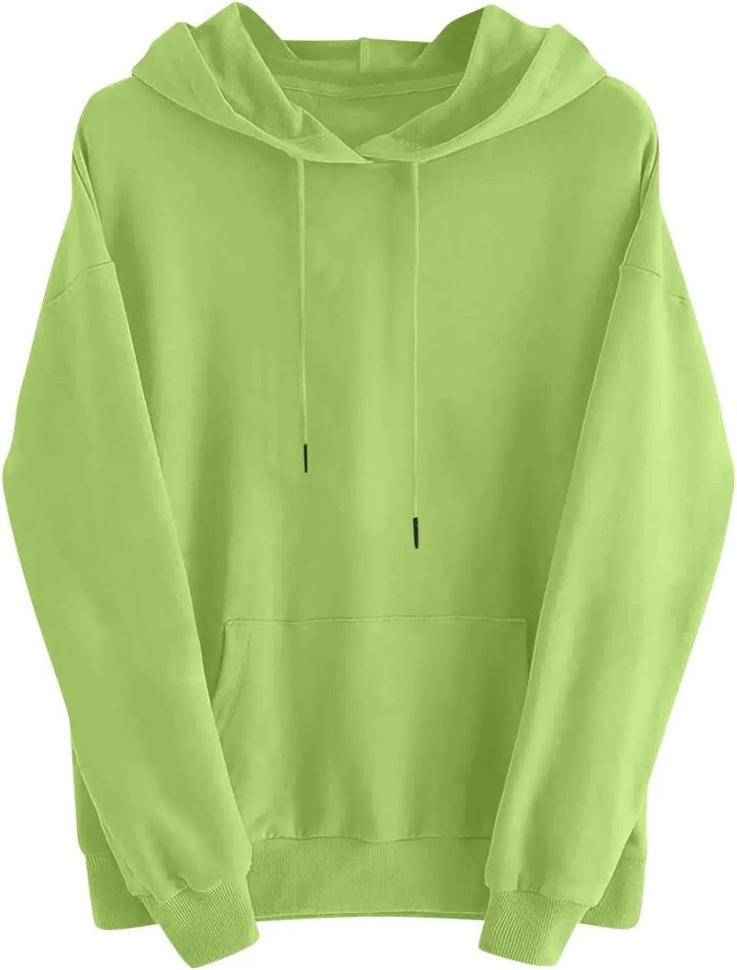 Sweatshirts for Women Oversized Casual Long Sleeve Solid Top Loose Pullover Drawstring Hoodies Sweatshirt with Pocket