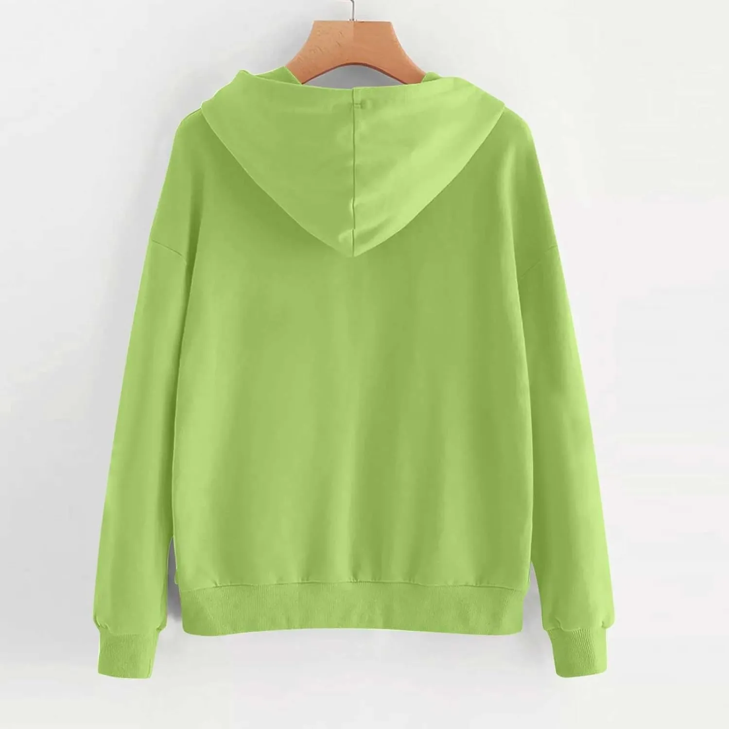 Sweatshirts for Women Oversized Casual Long Sleeve Solid Top Loose Pullover Drawstring Hoodies Sweatshirt with Pocket